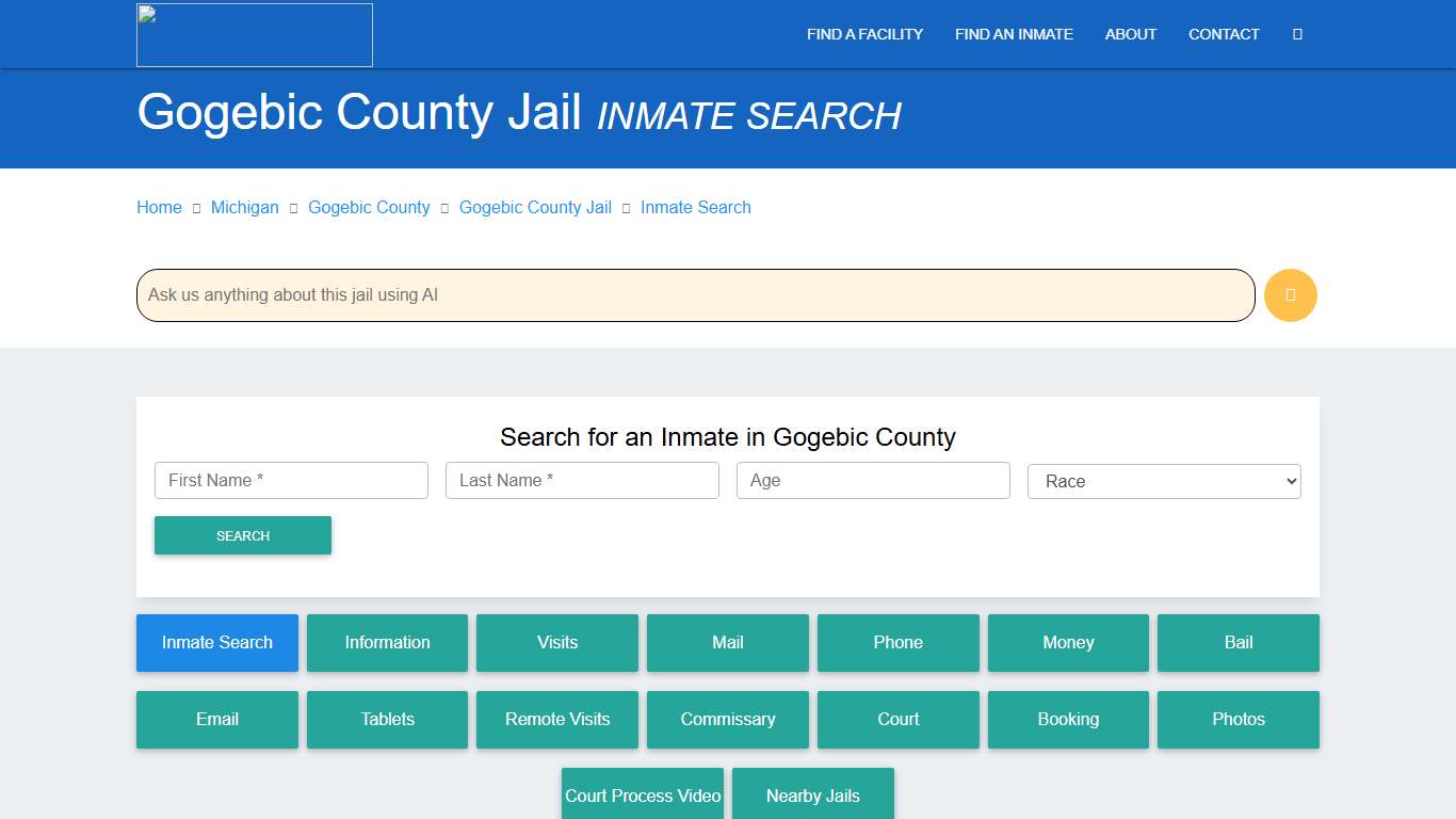 Gogebic County Inmate Search & Roster Find Inmates MI